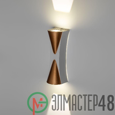Светильник светодиодный WL43 WH+GD 6Вт 3500К для интерьера/фасадов IP54 бел./зол. Эра Б0054423