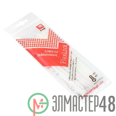 Хомут P6.6 2.5х150 FlexLock стандартный бел. (уп.100шт) PROxima EKF plc-fl-ctsw-2.5x150