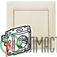 Механизм розетки 1-м СП Valena 2К+З с заземл. нем. станд. сл. кость (DIY-упак.) Leg 695612