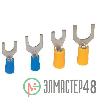 Наконечник вилочный изолированный 0.25-1.5кв.мм А=4.1мм красн. (уп.100шт) DKC 2A14P