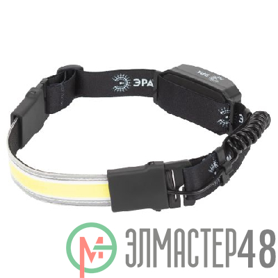 Фонарь налобный светодиодный GA-807 "Кибер" аккумуляторный 10Вт COB 3 режима miscro USB Эра Б0054033