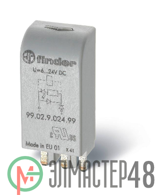 Модуль индикации и защиты диод ( + A1) 6...220В DC FINDER 9902300000