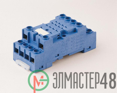 Розетка с винт. клеммами (под шайбу) для реле 55.32 таймера 85.02 модули 99.01 в комплекте металлич. клипса 094.71 син. FINDER 9472SMA
