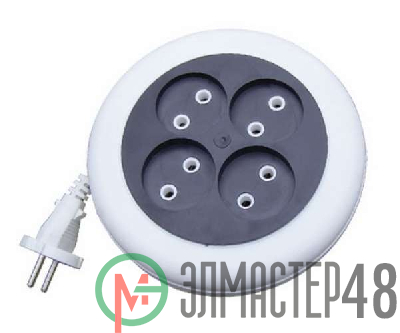 Удлинитель 4х7м без заземл. 6А IP20 У6-002 ШВВП 2х0.75 рулетка UNIVersal 002-7М