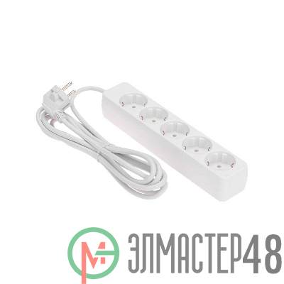 Удлинитель 5 гнезд 3м 3х0.75кв.мм с/з бел. PROCONNECT 13-4212