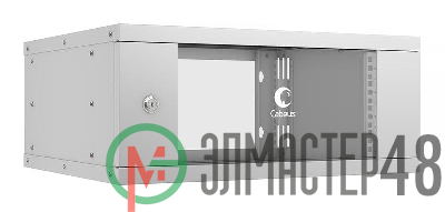Шкаф телекоммуникационный настенный разборный LIGHT WSC-05D-4U55/45 19дюйм 4U дверь стекло сер. Cabeus 10183c