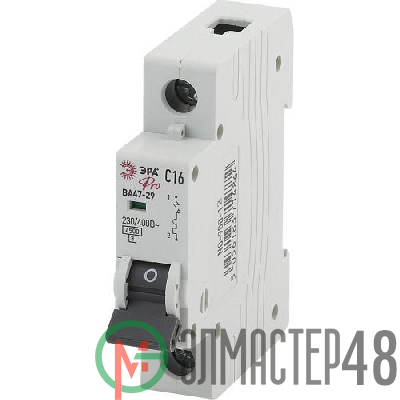 Выключатель автоматический модульный 1п C 16А ВА47-29 Pro NO-900-12 ЭРА Б0031747