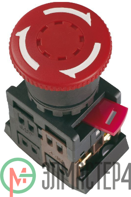 Кнопка AE-22 "Грибок" красн. ИЭК BBG10-AE-K04