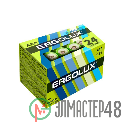 Элемент питания алкалиновый LR03 Alkaline BP-24 (уп.24шт) NEW Ergolux 14213