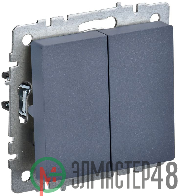 Выключатель 2-кл. СП BRITE ВС10-2-0-БрМ 10А маренго IEK BR-V20-0-10-K35