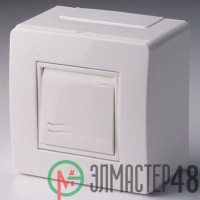 Коробка с выключателем 1-кл. 2мод. ОП Brava 10А IP20 PDD-N60 бел. DKC 10002