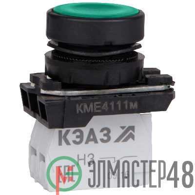 Кнопка управления КМЕ4111м 1но+1нз IP40 цилиндр зел. КЭАЗ 248242