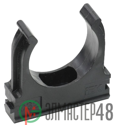 Держатель для труб (клипса) CF32 с защелкой черн. IEK CTA10D-CF32-K02-050