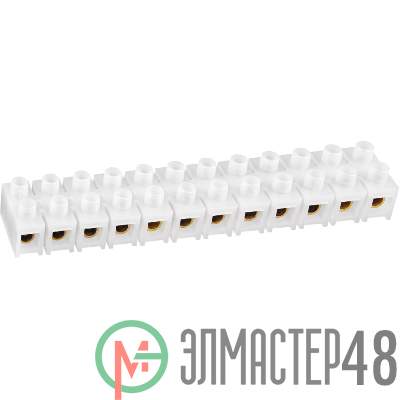 Колодка клеммная 10х35кв.мм 12пар NTB-HPE-S12-80/WH квадратн. полиэтилен бел. Navigator 71008
