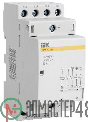 Контактор модульный КМ25-40 25А/4п 4НО 230В AC/DC ИЭК MKK20-25-40