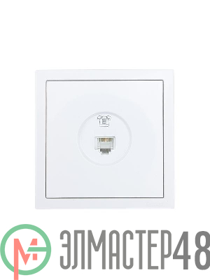 Розетка телефонная евро СП ZIMA IP20 бел. LEZARD 704-0288-137