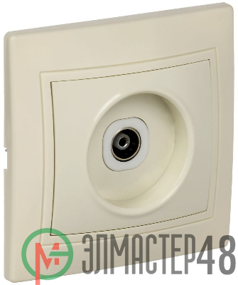 Розетка TV 1-м СП Кварта РТВ10-ККм IP20 крем. ИЭК EAK10-K33-DM