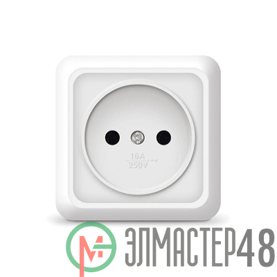 Розетка 1-м ОП Олимп 16А IP20 бел. Universal О0022