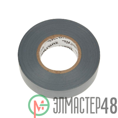 Изолента ПВХ профессиональная 0.18х19мм 20м сер. (уп.10шт) Kranz KR-09-2808