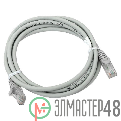 Патч-корд кат.6 экранированный UTP оболочка LSZH сер. (2.0м) TeraLINK PRO EKF TRP-6UTP-LSH-2M-GY