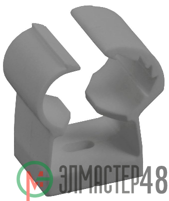 Клипса с фиксатором для глад. труб 20-25мм сер. (уп.24шт) IEK CTA00D-FL-020-K41
