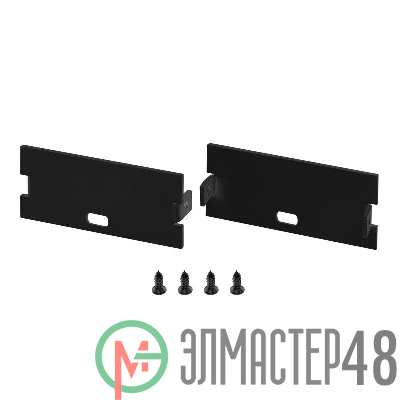 Заглушка FLOOR60 BLACK с отверстием алюм. (комплект) Arlight 046420