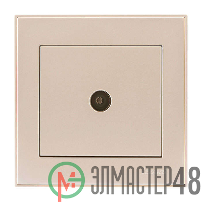 Розетка телевизионная проходная TV СП Rain крем. LEZARD 703-0303-129