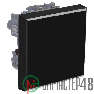 Выключатель модульный 1-кл. 2мод. Avanti "Черный квадрат" 16А IP20 черн. DKC 4402102