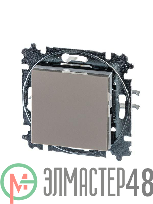 Выключатель 1-кл. СП Levit IP20 кофе макиато/бел. ABB 2CHH590145A6018
