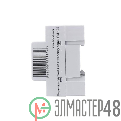 Розетка 16А 220В 2P+PEN на DIN-рейку PM-102 SchE 18012DEK