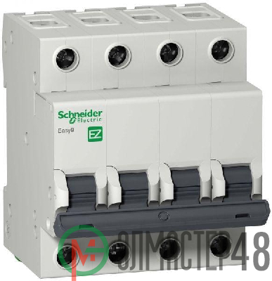 Выключатель автоматический модульный 4п C 40А 4.5кА EASY9 =S= SchE EZ9F34440