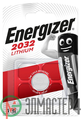 Элемент питания литиевый Lithium CR2032 BL1 (1/10/140) (блист.1шт) Energizer E301021302