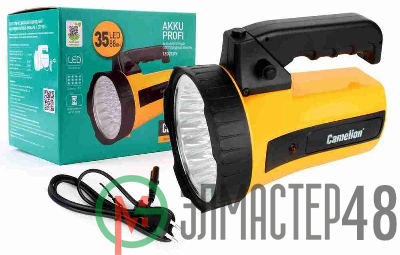 Фонарь 35LED 29315 (аккум. 220В жел.; 6В 4А-ч пласт. короб.) Camelion 10469