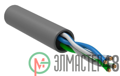 Кабель витая пара U/UTP кат.5E 2PR 24 AWG PVC 1м сер. РФ (уп.100м) GENERICA BC1-C5E02-111-100-R-G