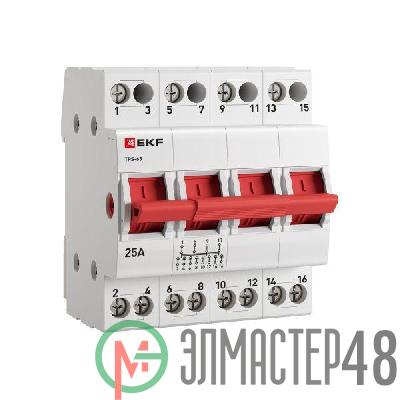 Переключатель трехпозиционный ТПС-63 4P 25А PROxima EKF TPS425