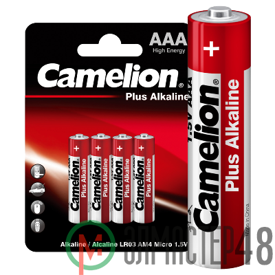 Элемент питания алкалиновый LR LR03 BL-4 (блист.4шт) Camelion 7369