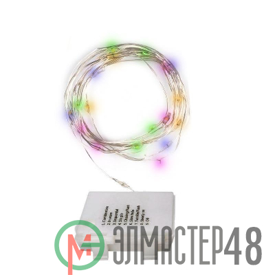 Гирлянда DC-G03-50M 50microLED RGB 5.1м 8реж. 3xAA (не в компл.) ФАZА 5047877