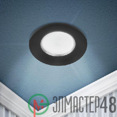 Светильник алюминиевый KL107 BK/SL MR16 GU5.3 встраив. черн. серебро Эра Б0061098