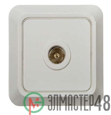Розетка ТВ BOLLETO накл. 7027 бел. ASD / IN HOME 4680005959815