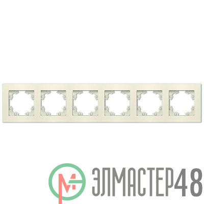 Рамка 6-м Афина универс. сл. кость (ivory) Universal A1043-I