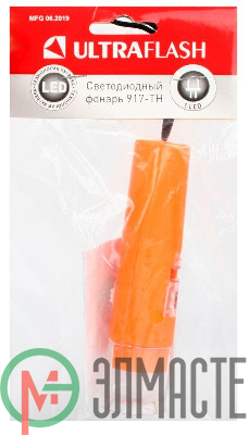 Фонарь 917-TH (1LED 1 режим 3хAG10; блист-пакет; оранж.) Ultraflash 12415