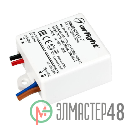 Блок питания ARJ-KE42350-MINI (15Вт 350мА PFC) IP20 пластик Arlight 024903(1)