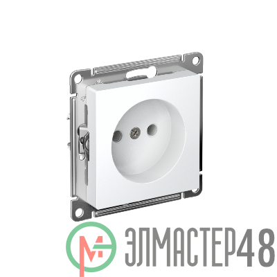 Розетка AtlasDesign 16А без заземл. без шторок быстрозажим. клем. механизм бел. SE ATN000141S