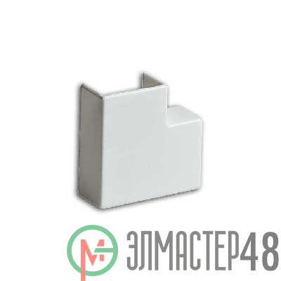 Угол плоский (поворот на 90град.) 40х16 бел. Рувинил ПВР-40х16