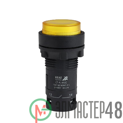 Кнопка с подсветкой OptiSignal Compact D22 С7-PL-M510 желт. 1НО 230В AC XB7NW35M1 КЭАЗ 362102
