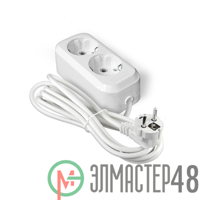 Удлинитель 2х3м с заземл. IP20 Е-302А ПВС 3х1.5 Universal 1719