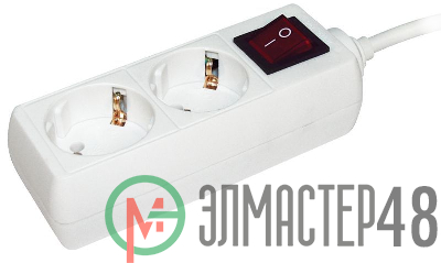 Удлинитель 2х5м с заземл. 16А IP20 У02К с выкл. 2P+PE ИЭК WYP10-16-02-05-ZK-N