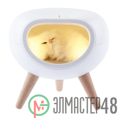 Светильник светодиодный NLED-467-1W-W ночник "Котик" бел. Эра Б0052814