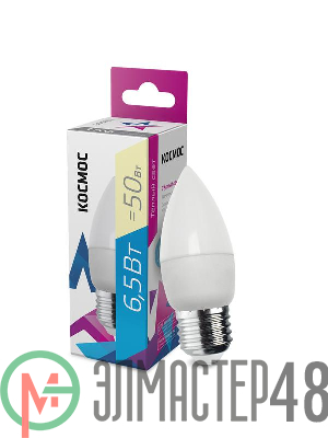 Лампа светодиодная CN 6.5Вт 220В E27 3000К Космос LkecLED6.5wCNE2730