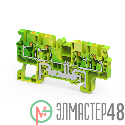 Клемма заземляющая push-in OptiClip CPG-2.5-QUATTRO-PE-I-(0.2-2.5)-PEN КЭАЗ 331858